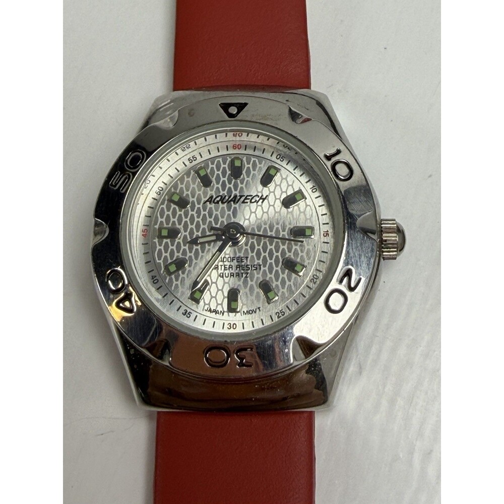 Aquatech Advance Quartz Watch 25mm 100FT Water Resist Fresh Battery New Strap